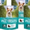 VetIQ Pill Treats Premium dog formula, chicken flavored soft chewable tablets